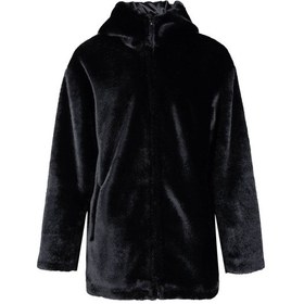 Resim Tamer Tanca Kadın Peluş Siyah Kumaş Mont Deri Mont 415 178 Byn Pelus Sk24/25 Sıyah Pelus Siyah 