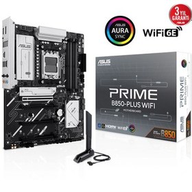 Resim Asus Prime B850-Plus WiFi 4xDDR5 3xM.2 HDMI DP Type-C Wi-Fi 6E Bluetooth v5.3 AM5 Gaming Anakart 