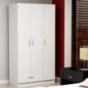 Resim Decorotika Gabi 3 Kapaklı Çekmeceli Gardırop - Beyaz 