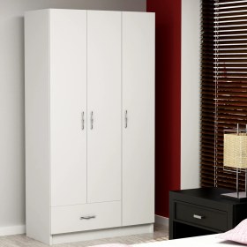 Resim Decorotika Gabi 3 Kapaklı Çekmeceli Gardırop - Beyaz 
