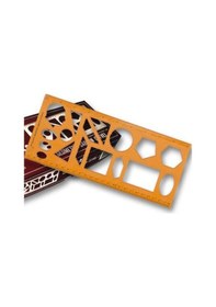 Resim Geometrik Şablon Cetvel 25 Cm. Karışık Çok Renkli 