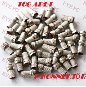 Resim 100 Adet 1 Poşet F Konnektör F Connektör 