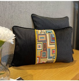 Resim "loom" Bordürlü Kırlent Kılıfı Seti Çok Renkli 