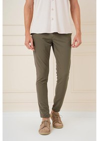 Resim Efor Slim Fit Yan Cepli Düz Esnek Casual Haki Pantolon P 1144 Haki 