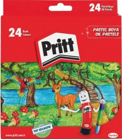 Resim Pastel Boya Karton Kutu 24 Renk Çok Renkli 