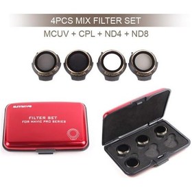 Resim Dji Mavic Pro Kamera İçin Kızaklı Optik Lens 4 Lü Filtre Set Mcuv / Cpl / Nd4 / Nd8 