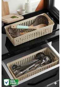Resim Ny Home 2 Adet Çekmece İçi Bıçaklık & Kaşıklık Organizer Bej Bej 