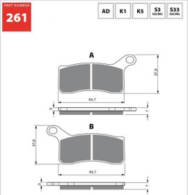 Resim GOLD K5 261 FREN BALATA SİNTER METAL 