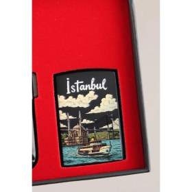 Resim Silvio Monetti Mavi Jet Alevli Çakmak Sigara Tabakası Kutulu Set SET003 