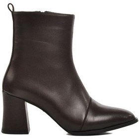 Resim Aspor Kahve İçi Polarlı Hakiki Deri Kadın Topuklu Bot Çok Renkli 