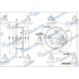 Resim Fren Dıskı Sonata 05-11 / Tucson 08-10 / Sportage 08-10 / Arka Düz 262-5 58411-39600 1 Adet 
