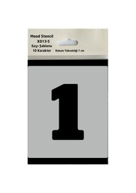 Resim Stencil Rakam Boyama Şablonu X013-sayı Rakam Yüksekliği 7 Cm 