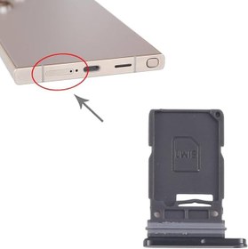 Resim Samsung S24 Ultra Uyumlu Sim Tepsisi Sim Kart Yuvası Siyah - Gri 