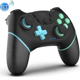 Resim Switch Pro İçin Makro Programlama Özellikli Kablosuz Bluetooth Gamepad, Ürün Rengi: Sol Mavi Sağ Yeşil 