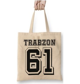 Resim Toyaso 61 Trabzon Beyaz Bez Çanta Uzun Saplı Alışveriş Çantası Plaj Çantası Beyaz 