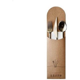 Resim Kraft Çatal Kaşık Bıçak Kılıfı - 100 Adet 