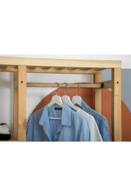 Resim Indigo Doğal Ahşap Açık Gardırop 145x35 cm 