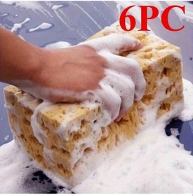 Resim Globalbloom Cellular Car Wash Sponge Large 6 Parça Ekstra Büyük Petekli Araba Yıkama Süngeri Seti 
