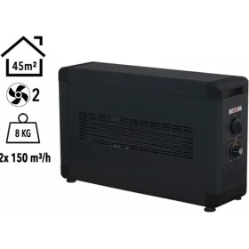 Resim HBB4000F Heatbox Board 4000 Watt Monofaze Elektrikli Fanlı Isıtıcı Füme 