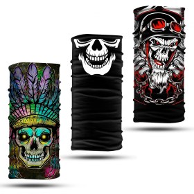 Resim Dair Aksesuar 3'lü Set Boyunluk Bandana Outdoor Balaklava Yüz Maskesi Kafa Bandı 
