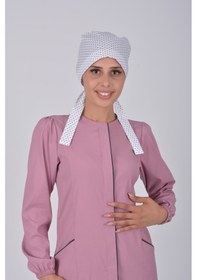 Resim Tesettür Doktor Hemşire Bonesi - Beyaz Yıldız Beyaz 