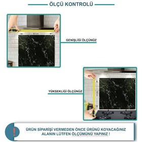 Resim Decorita Cam Ocak Arkası Koruyucu|Asr Süresi-SiyahFon|52cm x 60cm 