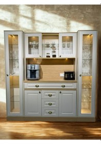 Resim Mikel Masalı Meşe - Fildişi Kahve Köşesi Led Aydınlatmalı %100 Mdf 200 45 200 Çok Renkli 