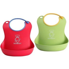 Resim Bebek Önlüğü Dökülme Önleyici Boyun Silikon Hazneli Beslenme Mama 