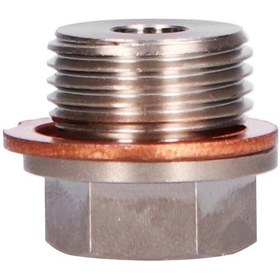 Resim Tenfowee Demir Nikellyi Kaplı Cnc Sensor Adaptörü M18x1.5-1/8npt, Yağ/sıcaklık Sensörleri İçin, Yalıtkan Paspaslı, Dayanıklı Ve Korozyona Dayanıklı 