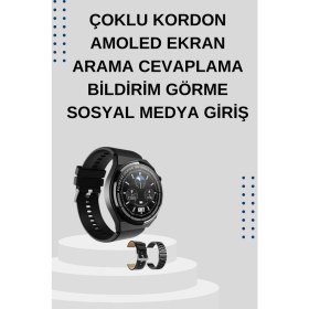 Resim Zero Land Muratech Yeni Nesil Sesli Görüşme Akıllı Saat ve Powerbank Çoklu Şarj Girişli Bluetooth Kulaklık Nabız Ölçer 