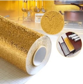 Resim Yapışkanlı Gold Mutfak Tezgah Folyosu 