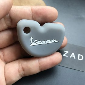 Resim Beyaz ile Gri Zad Silikon Motosiklet Anahtar Kılıfı Kapak Vespa Enrico Piaggio Gts LX150 Uç Ra1 3VTE Gt Motosiklet Anahtarı Için (Yurt Dışından) 