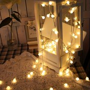 Resim 10.06 Metre 80 LED Peri Işıklı Küre Çelenk - Pille Çalışan İç Mekan ve Kamp Dekorasyonu, Festivaller, Noel ve Parti Süslemeleri için Mükemmel 