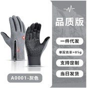 Resim Açık Hava Sporları Sonbahar Ve Kış Kadınlar İçin Su Geçirmez Rüzgar Geçirmez Sıcak Eldivenler, Dokunmatik Ekran Fermuarlı Kayak Eldivenleri Erkekler İçin A0001-gy L Siyah 