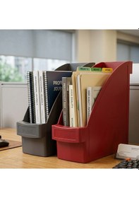 Resim Ark Masaüstü Evrak Rafı 2 Adet Kırmızı Ve Gri 