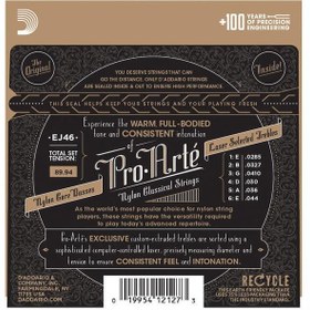 Resim D'Addario EJ46-3D Pro-Arte Klasik Gitar Tel Seti (3'lü Ekonomik Paket - Sert/Hard Tansiyon) | Yüksek Gerilim, Güçlü Projeksiyon ve Uzun Ömürlü Akort Kararlılığı 