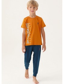 Resim U.s. Polo Assn.1717 Garson Lisanslı Graphic Erkek Çocuk Pijama Takımı 001 