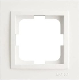 Resim Beyaz Üçlü Anahtar Mono Despina Çerçeve Dahil 