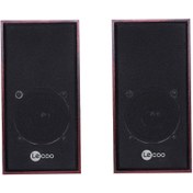 Resim AyrStore LENOVO DS105 LECOO Kompakt Masaüstü Ahşap 5W RGB Aydınlatmalı Usb+3.5mm Jacklı Siyah Hoparlör 