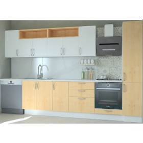 Resim Mobilique Tezgahsız Hazır Mutfak 3çkm 340 CM Ahşap - Beyaz 