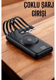 Resim Drnds Powerbank Taşınabilir 10.000 Mah Hızlı Şarj Dijital Göstergeli siyah 