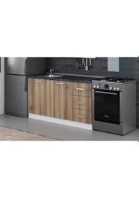 Resim Minar 155 Cm Mutfak Dolabı Beyaz Dore 155-D1-Alt Modül Beyaz 