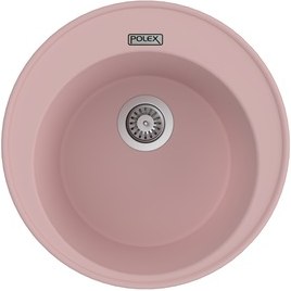 Resim Polex Cristal Lux Granit Eviye Real Stone P06 Pembe 