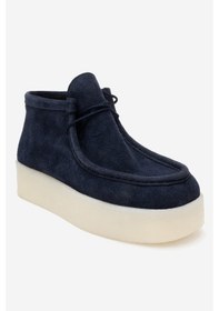 Resim Luvishoes Luvi Shoes Melıa Lacivert Süet Hakiki Deri Kadın Bilekte Bot Lacivert 