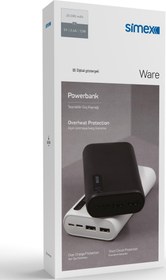 Resim Simex Ware Powerbank 20.000 mAh Siyah 
