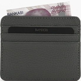Resim Bayderi Catsby Hakiki Deri Kartlık-1740 Mat Gri 