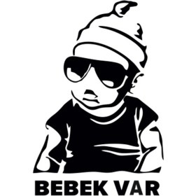 Resim Arabada Bebek Var Oto Motor Laptop Duvar Folyo Sticker 30 x 42 
