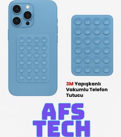 Resim AFS Tech Mavi Silikon Vakumlu Vantuz Telefon Yeni Nesil Güçlü Vantuz Tutuşu 