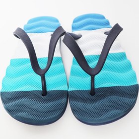 Resim Bermody Erkek Rahat Dalgalı Lacivert Parmak Arası Plaj Terliği Flip Flops 