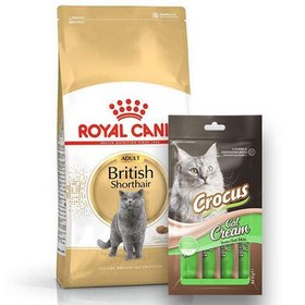 Resim Royal Canin British Shorthair Irk Kedi Maması 4 Kg + Crocus Cream Ödül 4x15 Gr 